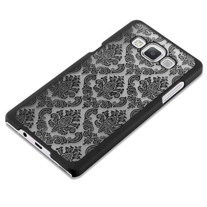 Cadorabo Hülle kompatibel mit Samsung Galaxy A5 2015 Hard Case Schutzhülle in Blumen Paisley Henna Design gegen Kratzer und Stöße