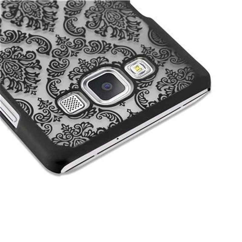 Cadorabo Hülle kompatibel mit Samsung Galaxy A5 2015 Hard Case Schutzhülle in Blumen Paisley Henna Design gegen Kratzer und Stöße
