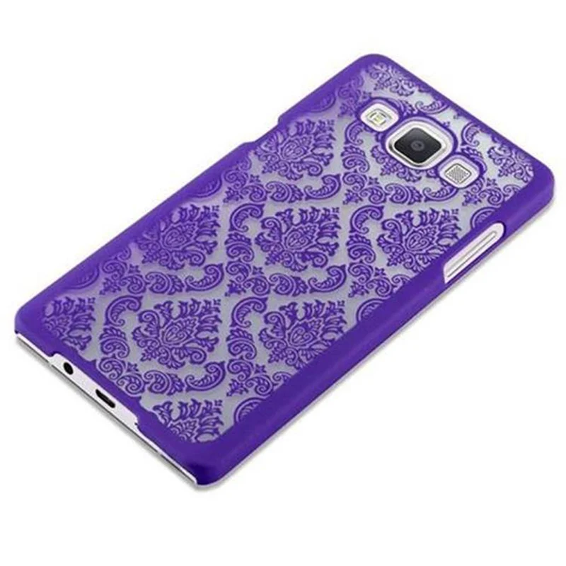 Cadorabo Hülle kompatibel mit Samsung Galaxy A5 2015 Hard Case Schutzhülle in Blumen Paisley Henna Design gegen Kratzer und Stöße