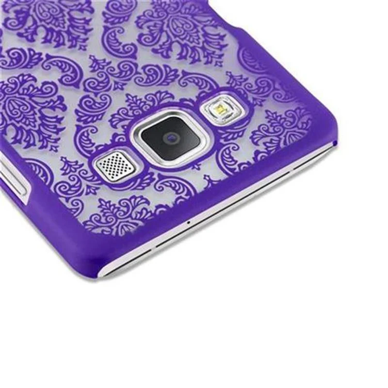 Cadorabo Hülle kompatibel mit Samsung Galaxy A5 2015 Hard Case Schutzhülle in Blumen Paisley Henna Design gegen Kratzer und Stöße