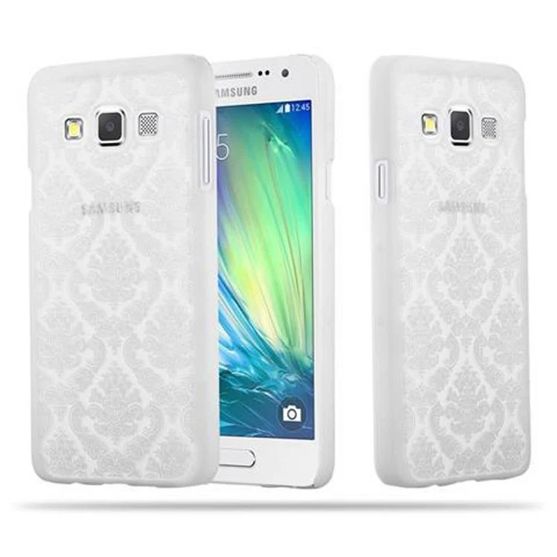 Cadorabo Hülle kompatibel mit Samsung Galaxy A3 2015 Hard Case Schutzhülle in Blumen Paisley Henna Design gegen Kratzer und Stöße