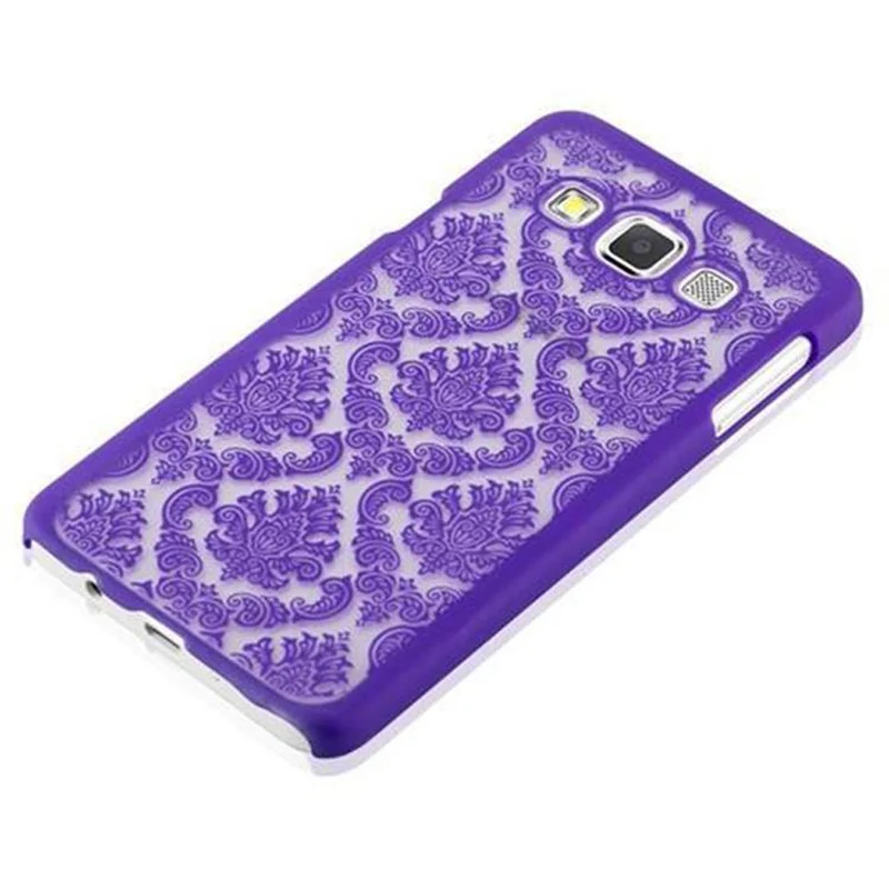 Cadorabo Hülle kompatibel mit Samsung Galaxy A3 2015 Hard Case Schutzhülle in Blumen Paisley Henna Design gegen Kratzer und Stöße