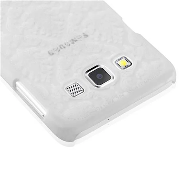 Cadorabo Hülle kompatibel mit Samsung Galaxy A3 2015 Hard Case Schutzhülle in Blumen Paisley Henna Design gegen Kratzer und Stöße
