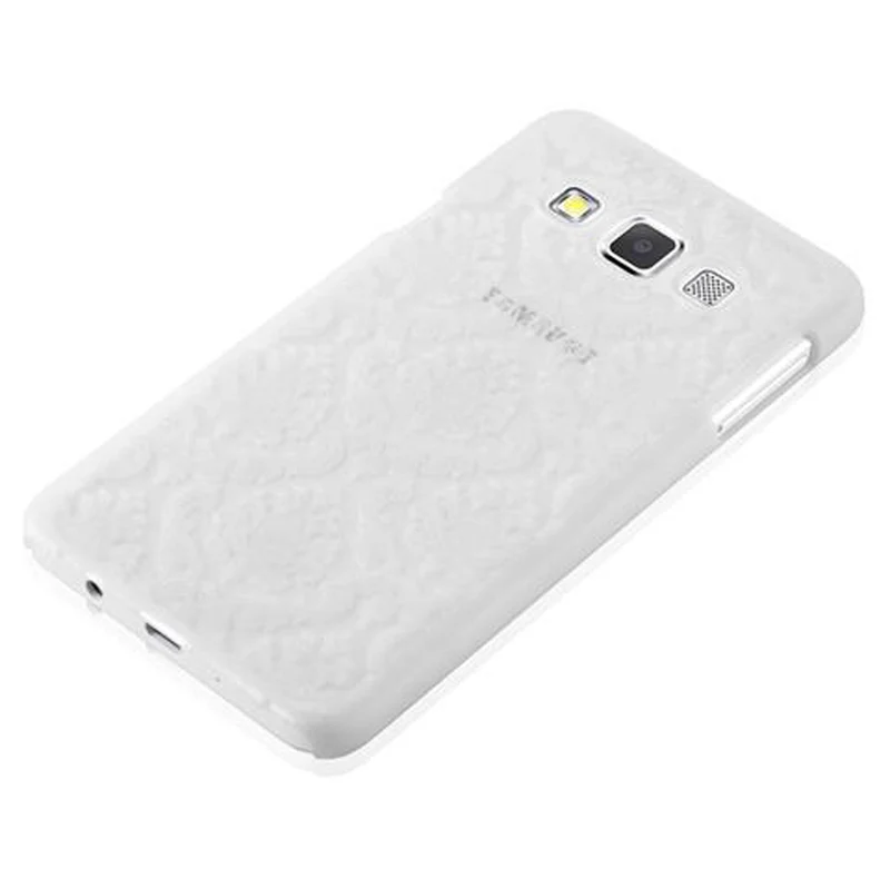 Cadorabo Hülle kompatibel mit Samsung Galaxy A3 2015 Hard Case Schutzhülle in Blumen Paisley Henna Design gegen Kratzer und Stöße