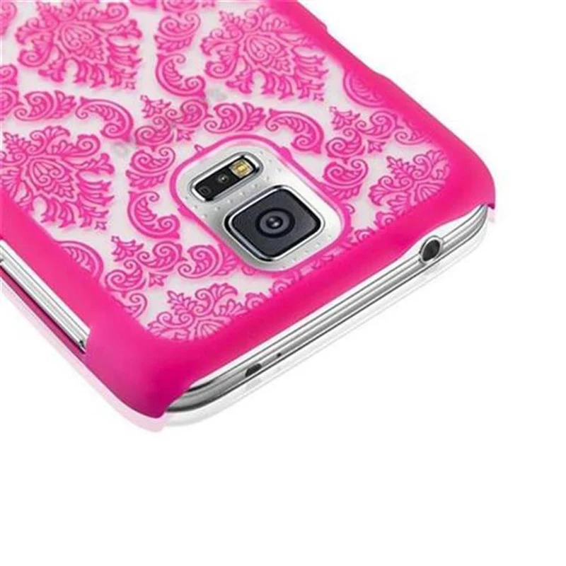 Cadorabo Hülle kompatibel mit Samsung Galaxy S5 / S5 NEO Hard Case Schutzhülle in Blumen Paisley Henna Design gegen Kratzer und Stöße