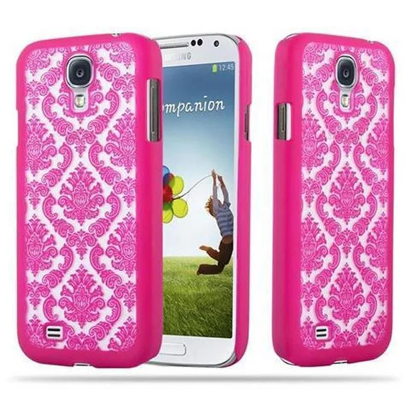 Cadorabo Hülle kompatibel mit Samsung Galaxy S4 Hard Case Schutzhülle in Blumen Paisley Henna Design gegen Kratzer und Stöße
