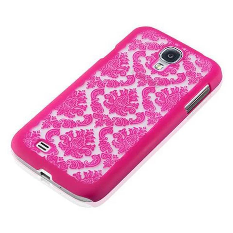 Cadorabo Hülle kompatibel mit Samsung Galaxy S4 Hard Case Schutzhülle in Blumen Paisley Henna Design gegen Kratzer und Stöße