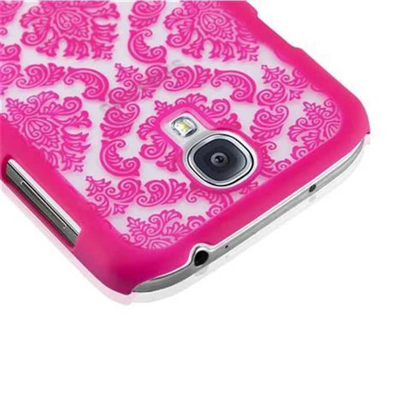 Cadorabo Hülle kompatibel mit Samsung Galaxy S4 Hard Case Schutzhülle in Blumen Paisley Henna Design gegen Kratzer und Stöße