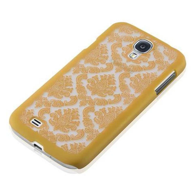 Cadorabo Hülle kompatibel mit Samsung Galaxy S4 Hard Case Schutzhülle in Blumen Paisley Henna Design gegen Kratzer und Stöße