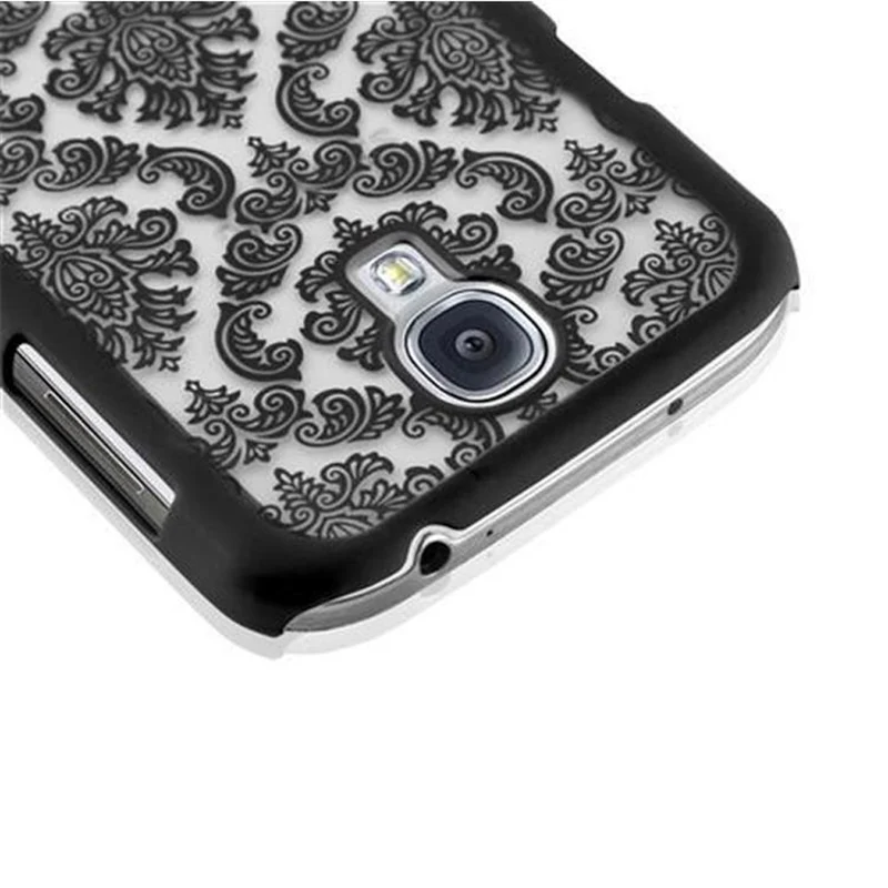 Cadorabo Hülle kompatibel mit Samsung Galaxy S4 Hard Case Schutzhülle in Blumen Paisley Henna Design gegen Kratzer und Stöße