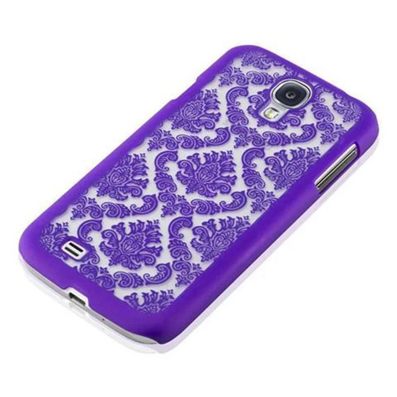 Cadorabo Hülle kompatibel mit Samsung Galaxy S4 Hard Case Schutzhülle in Blumen Paisley Henna Design gegen Kratzer und Stöße