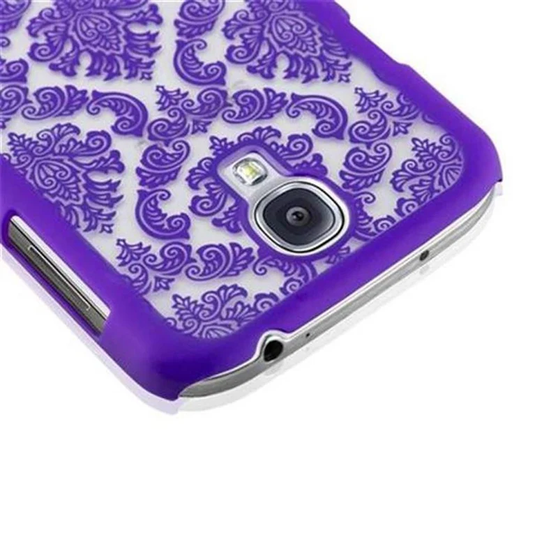 Cadorabo Hülle kompatibel mit Samsung Galaxy S4 Hard Case Schutzhülle in Blumen Paisley Henna Design gegen Kratzer und Stöße
