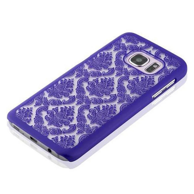 Cadorabo Hülle kompatibel mit Samsung Galaxy S7 Hard Case Schutzhülle in Blumen Paisley Henna Design gegen Kratzer und Stöße