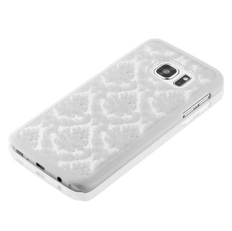 Cadorabo Hülle kompatibel mit Samsung Galaxy S7 Hard Case Schutzhülle in Blumen Paisley Henna Design gegen Kratzer und Stöße