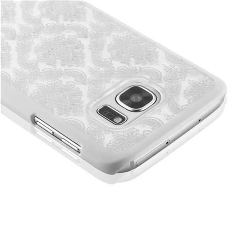 Cadorabo Hülle kompatibel mit Samsung Galaxy S7 Hard Case Schutzhülle in Blumen Paisley Henna Design gegen Kratzer und Stöße
