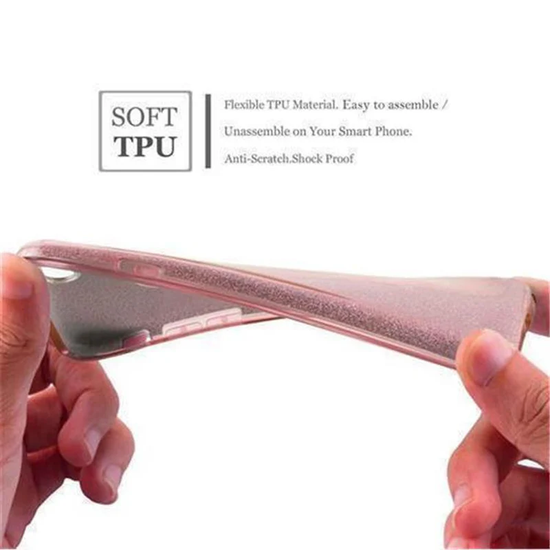 Cadorabo Hülle kompatibel mit Apple iPhone 6 / 6S TPU Silikon und Hard Case Schutzhülle im Glitzer Design
