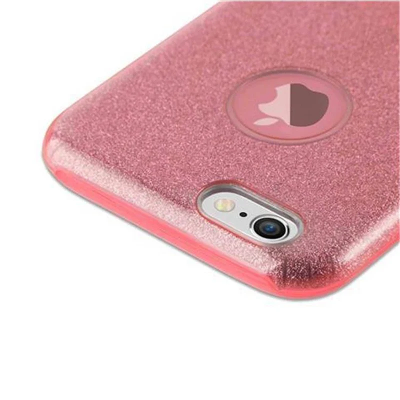Cadorabo Hülle kompatibel mit Apple iPhone 6 / 6S TPU Silikon und Hard Case Schutzhülle im Glitzer Design