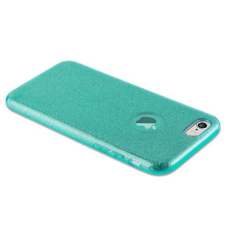 Cadorabo Hülle kompatibel mit Apple iPhone 6 / 6S TPU Silikon und Hard Case Schutzhülle im Glitzer Design