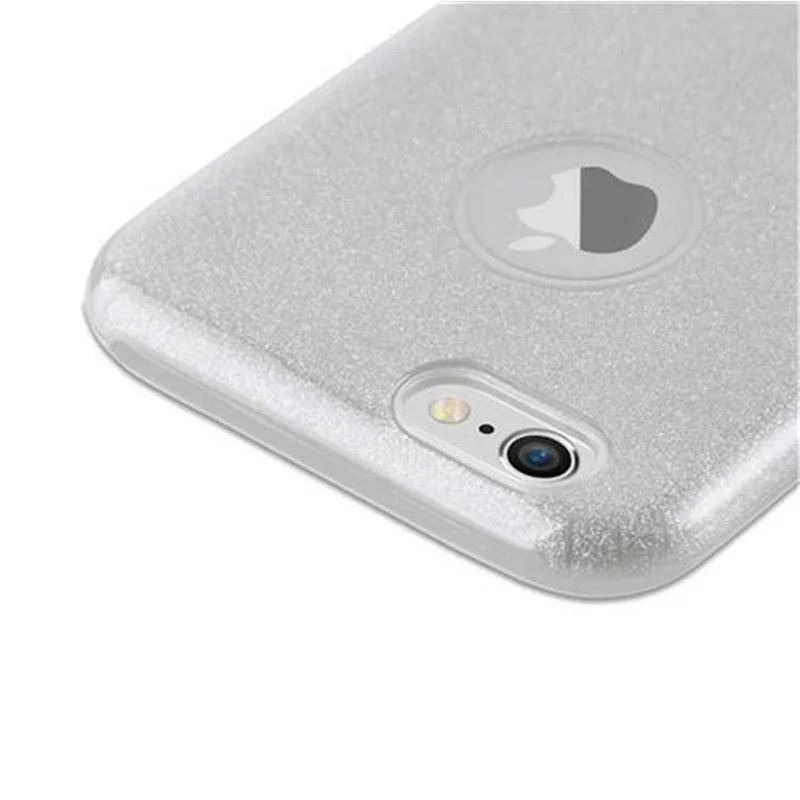 Cadorabo Hülle kompatibel mit Apple iPhone 6 / 6S TPU Silikon und Hard Case Schutzhülle im Glitzer Design