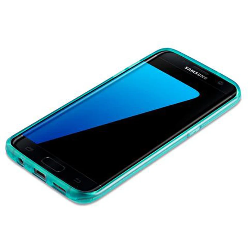 Cadorabo Hülle kompatibel mit Samsung Galaxy S7 EDGE TPU Silikon und Hard Case Schutzhülle im Glitzer Design