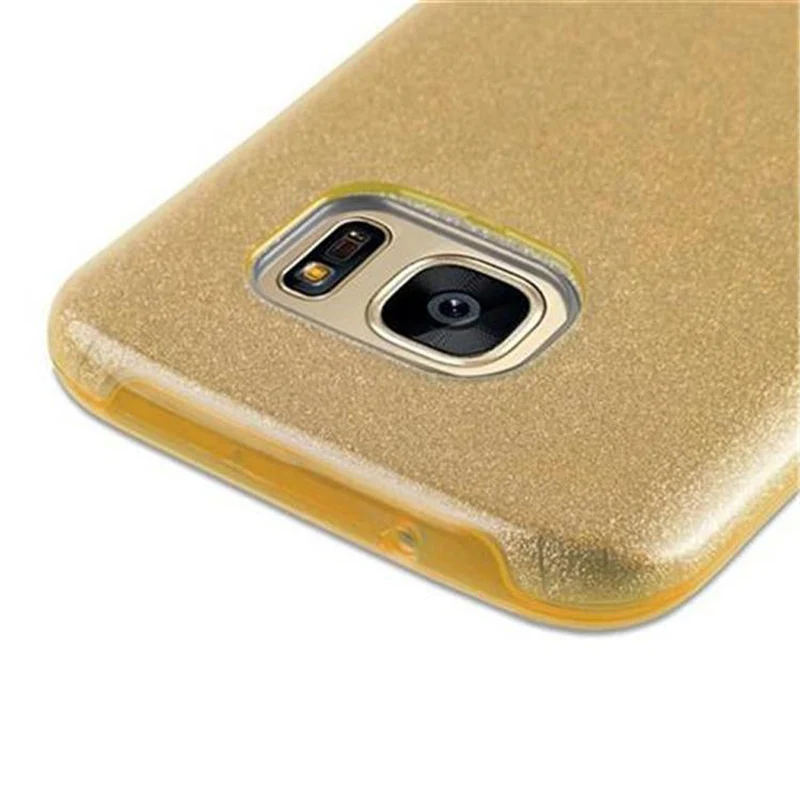 Cadorabo Hülle kompatibel mit Samsung Galaxy S7 TPU Silikon und Hard Case Schutzhülle im Glitzer Design