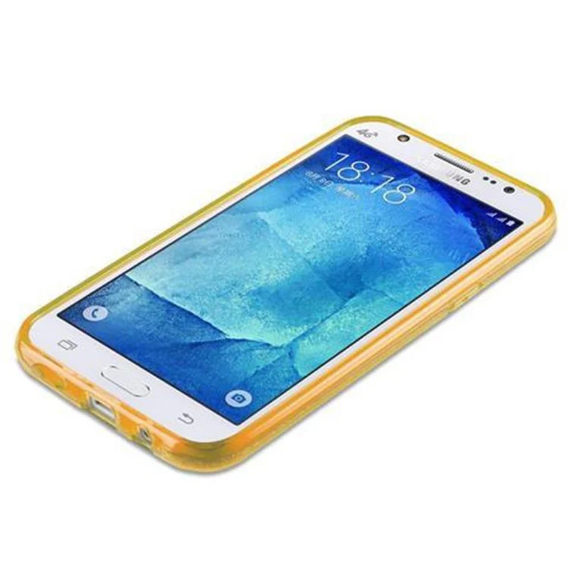 Cadorabo Hülle kompatibel mit Samsung Galaxy J5 2015 TPU Silikon und Hard Case Schutzhülle im Glitzer Design