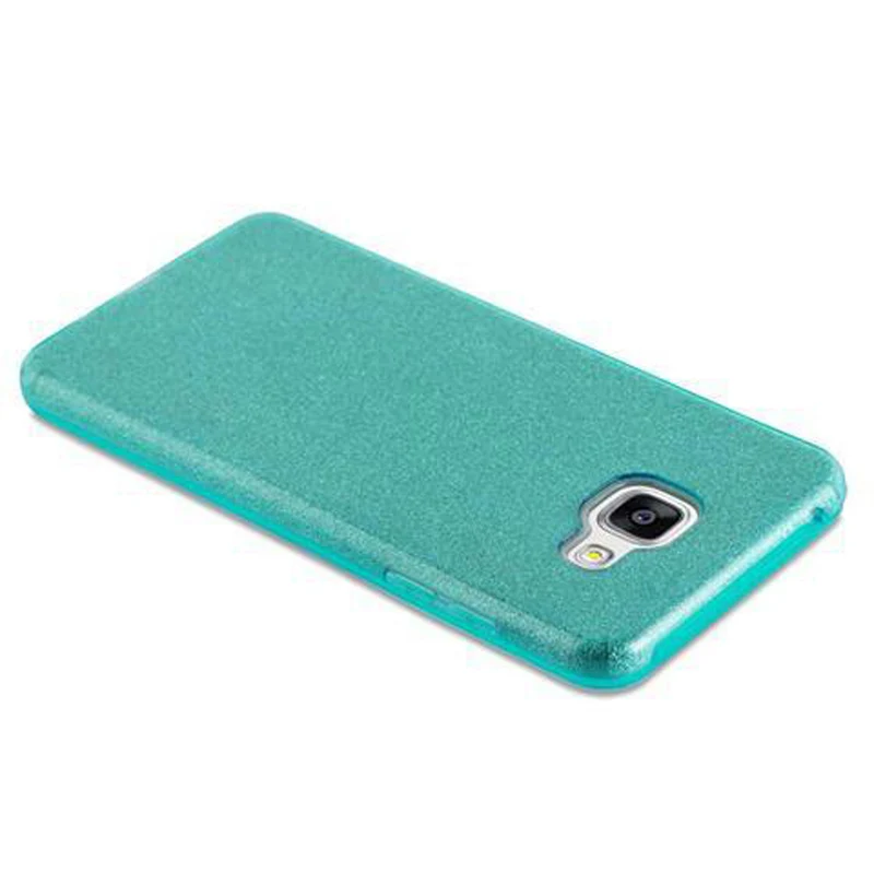 Cadorabo Hülle kompatibel mit Samsung Galaxy A5 2016 TPU Silikon und Hard Case Schutzhülle im Glitzer Design