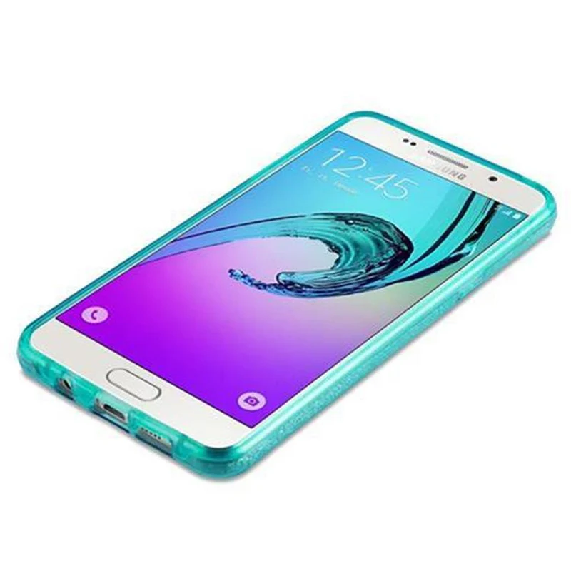 Cadorabo Hülle kompatibel mit Samsung Galaxy A5 2016 TPU Silikon und Hard Case Schutzhülle im Glitzer Design