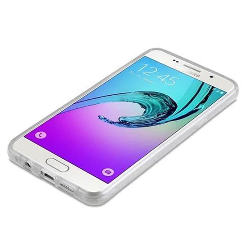 Cadorabo Hülle kompatibel mit Samsung Galaxy A3 2016 TPU Silikon und Hard Case Schutzhülle im Glitzer Design