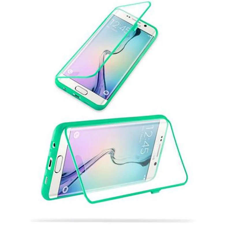 Cadorabo Hülle kompatibel mit Samsung Galaxy S6 EDGE PLUS 360° Full Body Schutzhülle - Front- und Rückenschutz, Rundumschutz mit Displayschutz