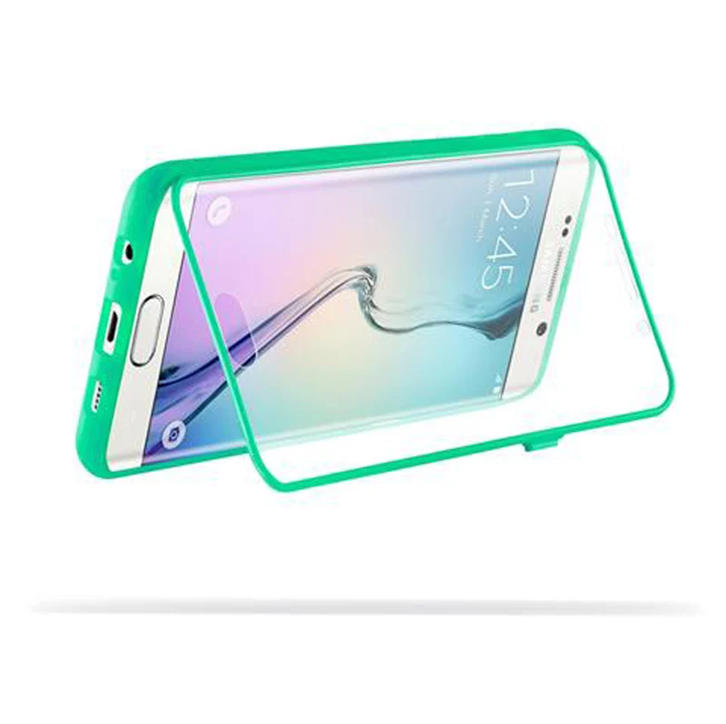 Cadorabo Hülle kompatibel mit Samsung Galaxy S6 EDGE PLUS 360° Full Body Schutzhülle - Front- und Rückenschutz, Rundumschutz mit Displayschutz