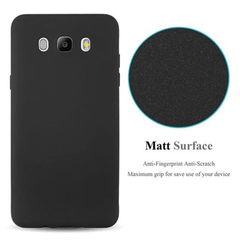 Cadorabo Hülle kompatibel mit Samsung Galaxy J7 2016 Schutzhülle aus flexiblem TPU Silikon