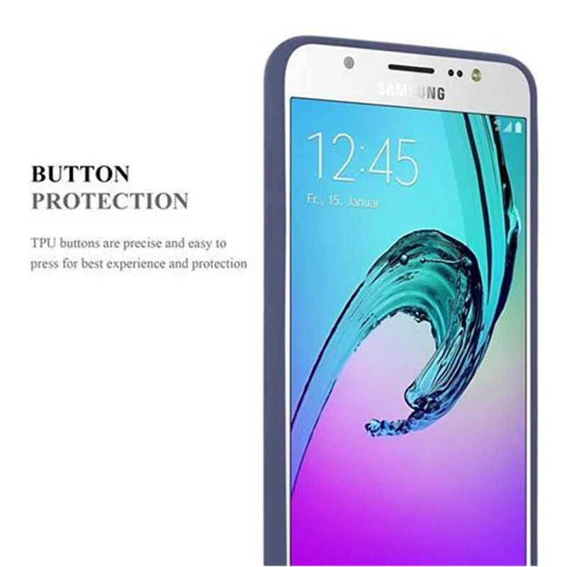 Cadorabo Hülle kompatibel mit Samsung Galaxy J7 2016 Schutzhülle aus flexiblem TPU Silikon