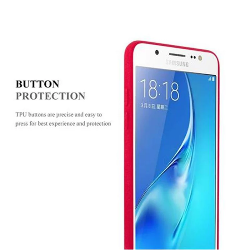 Cadorabo Hülle kompatibel mit Samsung Galaxy J5 2016 Schutzhülle aus flexiblem TPU Silikon