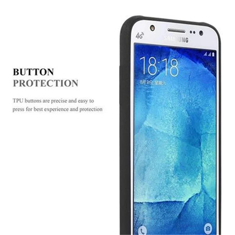Cadorabo Hülle kompatibel mit Samsung Galaxy J5 2015 Schutzhülle aus flexiblem TPU Silikon