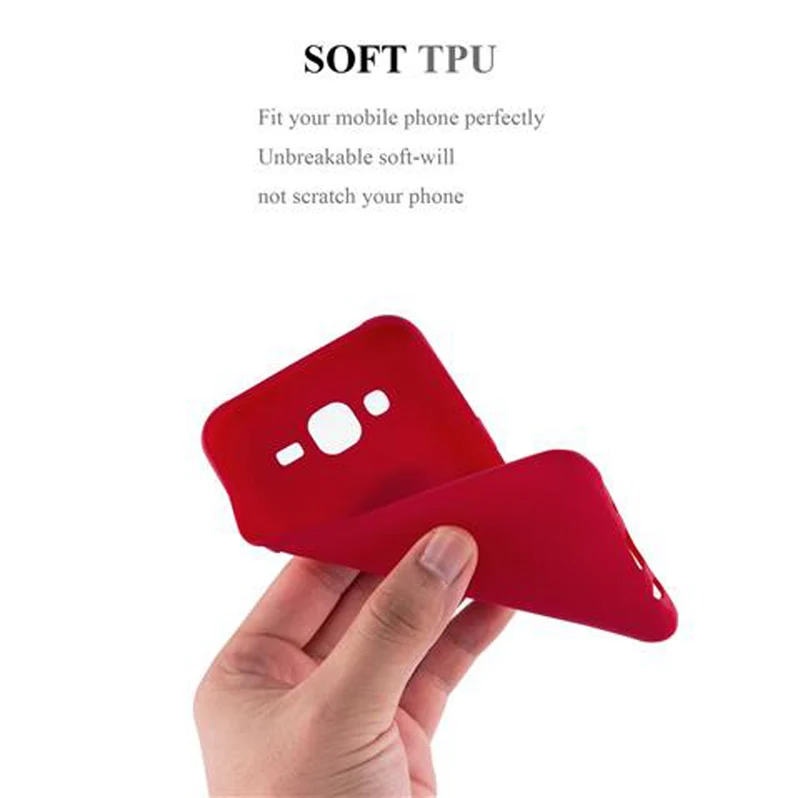 Cadorabo Hülle kompatibel mit Samsung Galaxy J5 2015 Schutzhülle aus flexiblem TPU Silikon