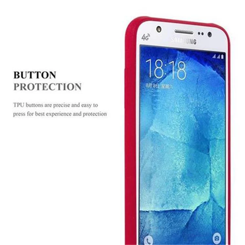 Cadorabo Hülle kompatibel mit Samsung Galaxy J5 2015 Schutzhülle aus flexiblem TPU Silikon