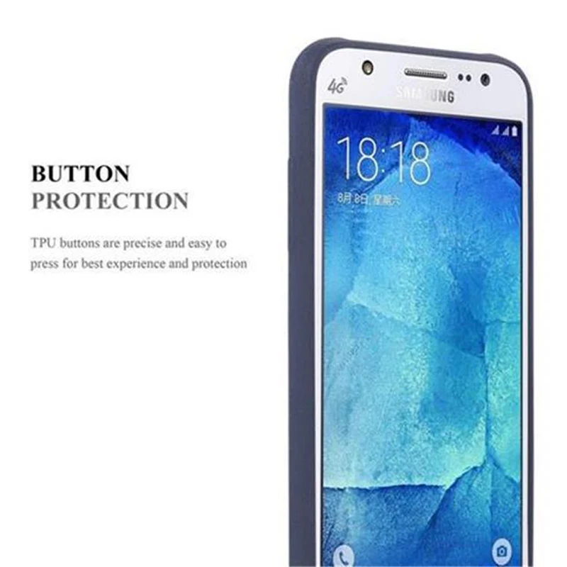 Cadorabo Hülle kompatibel mit Samsung Galaxy J5 2015 Schutzhülle aus flexiblem TPU Silikon