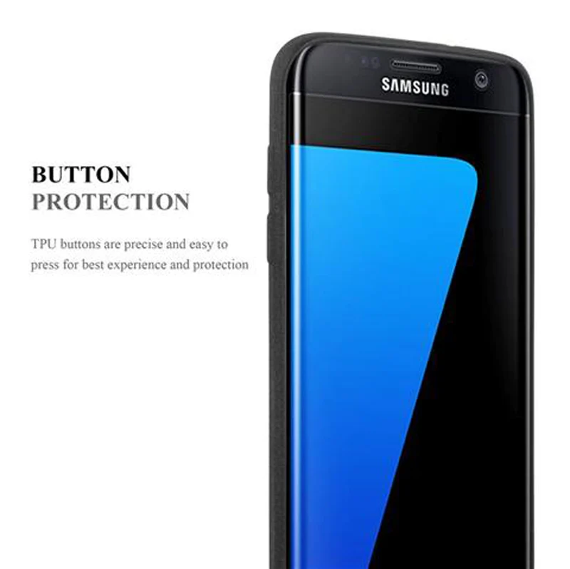Cadorabo Hülle kompatibel mit Samsung Galaxy S7 EDGE Schutzhülle aus flexiblem TPU Silikon