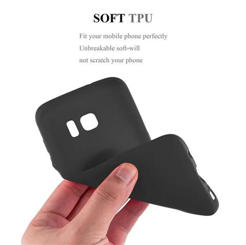 Cadorabo Hülle kompatibel mit Samsung Galaxy S7 EDGE Schutzhülle aus flexiblem TPU Silikon