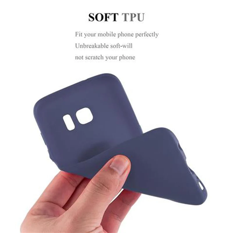 Cadorabo Hülle kompatibel mit Samsung Galaxy S7 EDGE Schutzhülle aus flexiblem TPU Silikon