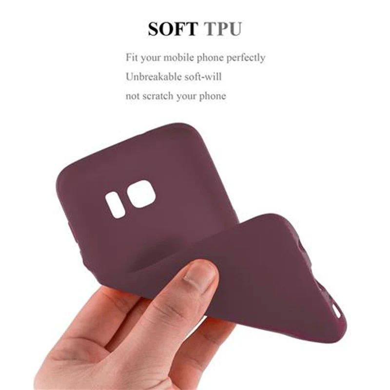 Cadorabo Hülle kompatibel mit Samsung Galaxy S7 EDGE Schutzhülle aus flexiblem TPU Silikon