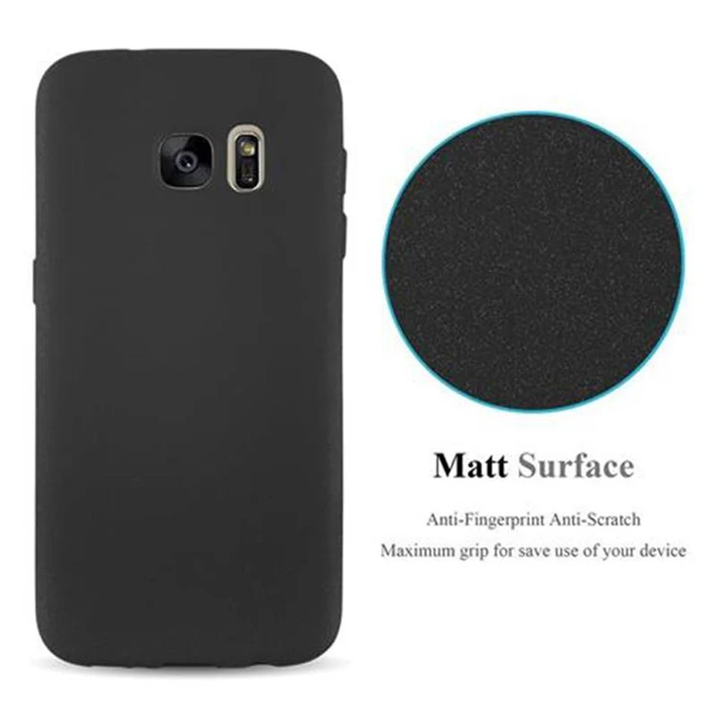Cadorabo Hülle kompatibel mit Samsung Galaxy S7 Schutzhülle aus flexiblem TPU Silikon