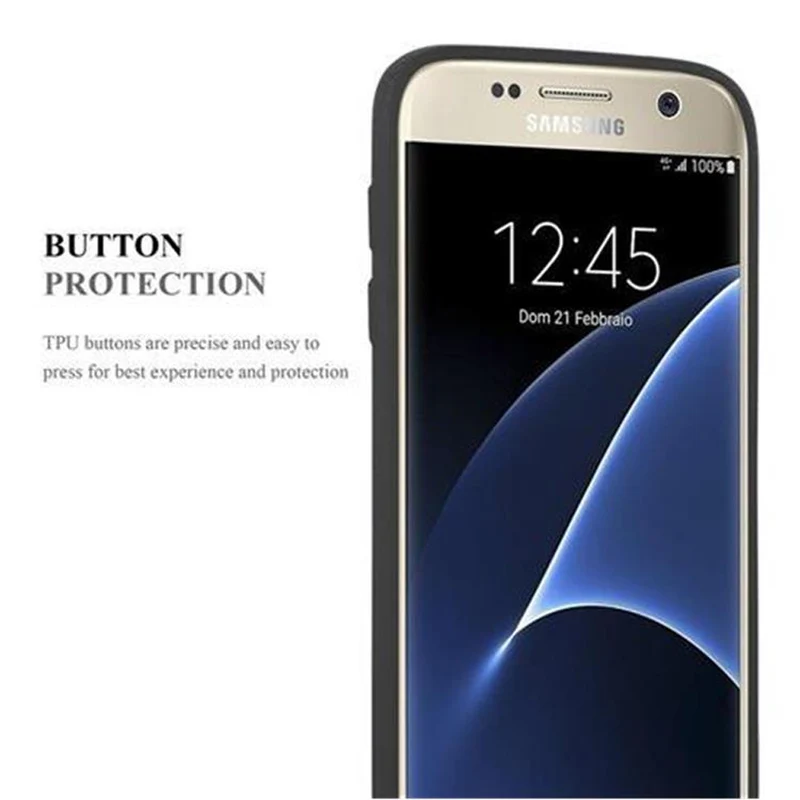 Cadorabo Hülle kompatibel mit Samsung Galaxy S7 Schutzhülle aus flexiblem TPU Silikon