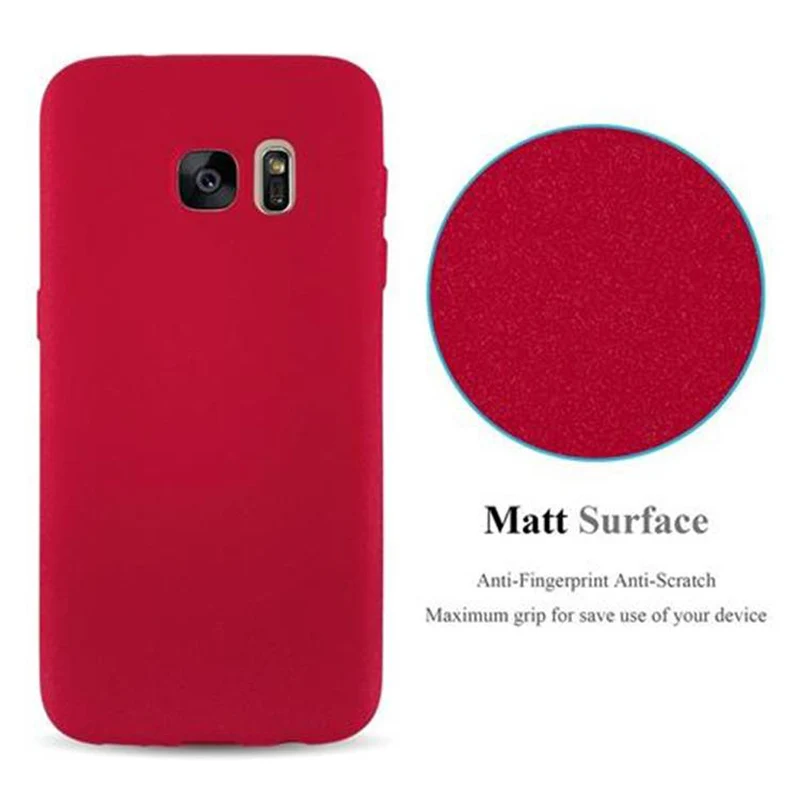 Cadorabo Hülle kompatibel mit Samsung Galaxy S7 Schutzhülle aus flexiblem TPU Silikon