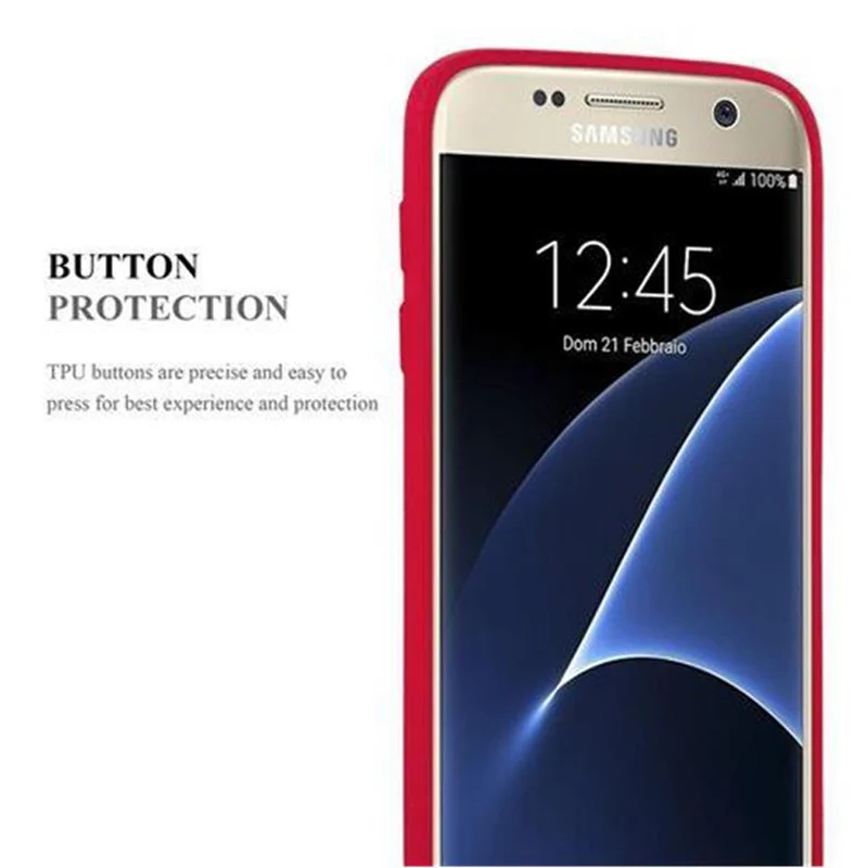 Cadorabo Hülle kompatibel mit Samsung Galaxy S7 Schutzhülle aus flexiblem TPU Silikon