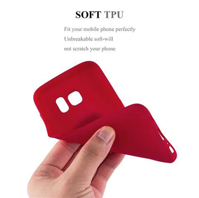 Cadorabo Hülle kompatibel mit Samsung Galaxy S7 Schutzhülle aus flexiblem TPU Silikon