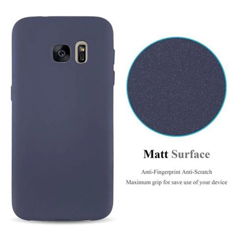 Cadorabo Hülle kompatibel mit Samsung Galaxy S7 Schutzhülle aus flexiblem TPU Silikon