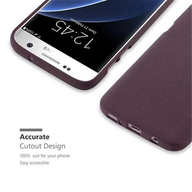 Cadorabo Hülle kompatibel mit Samsung Galaxy S7 Schutzhülle aus flexiblem TPU Silikon