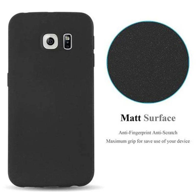 Cadorabo Hülle kompatibel mit Samsung Galaxy S6 EDGE Schutzhülle aus flexiblem TPU Silikon